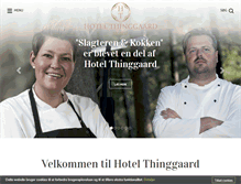 Tablet Screenshot of hotelthinggaard.dk